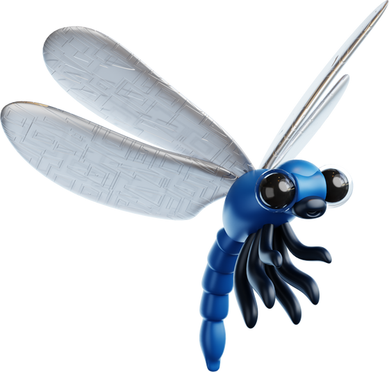 Dragonfly 3D Illustration